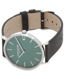 Buy Shop Coach Charles Green Dial Black Leather Strap Watch for Men - 14602436 USA Online