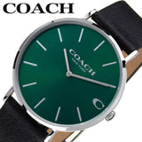 Buy Shop Coach Charles Green Dial Black Leather Strap Watch for Men - 14602436 USA Online