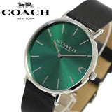 Buy Shop Coach Charles Green Dial Black Leather Strap Watch for Men - 14602436 USA Online