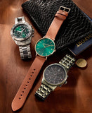 Buy Shop Coach Charles Green Dial Brown Leather Strap Watch for Men - 14602435 USA Online