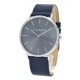 Buy Shop Coach Charles Grey Dial Black Leather Strap Watch for Men - 14602150 USA Online