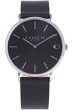 Buy Shop Coach Charles Grey Dial Black Leather Strap Watch for Men - 14602150 USA Online