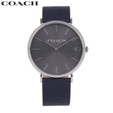 Buy Shop Coach Charles Grey Dial Black Leather Strap Watch for Men - 14602150 USA Online