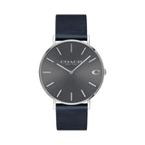 Buy Shop Coach Charles Grey Dial Black Leather Strap Watch for Men - 14602150 USA Online