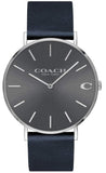 Buy Shop Coach Charles Grey Dial Black Leather Strap Watch for Men - 14602150 USA Online