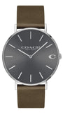 Buy Shop Coach Charles Grey Dial Brown Leather Strap Watch for Men - 14602153 USA Online