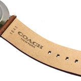 Buy Shop Coach Charles Silver Dial Brown Leather Strap Watch for Men - 14602152 USA Online