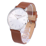 Buy Shop Coach Charles Silver Dial Brown Leather Strap Watch for Men - 14602152 USA Online