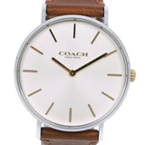 Buy Shop Coach Charles Silver Dial Brown Leather Strap Watch for Men - 14602152 USA Online