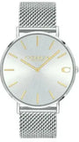 Buy Shop Coach Charles Silver Dial Silver Mesh Bracelet Watch for Men - 14602439 USA Online