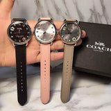 Buy Shop Coach Delancey Black Dial Black Leather Strap Watch for Women - 14502780 USA Online