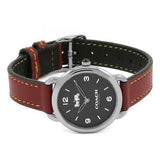 Buy Shop Coach Delancey Black Dial Brown Leather Strap Watch for Women - 14502792 USA Online