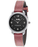 Buy Shop Coach Delancey Black Dial Brown Leather Strap Watch for Women - 14502792 USA Online