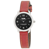 Buy Shop Coach Delancey Black Dial Brown Leather Strap Watch for Women - 14502792 USA Online