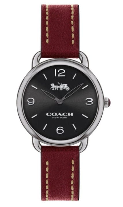 Buy Shop Coach Delancey Black Dial Brown Leather Strap Watch for Women - 14502792 USA Online