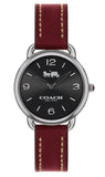Buy Shop Coach Delancey Black Dial Brown Leather Strap Watch for Women - 14502792 USA Online
