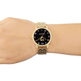 Buy Shop Coach Delancey Black Dial Gold Steel Strap Watch for Women - 14502813 USA Online