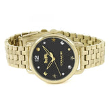 Buy Shop Coach Delancey Black Dial Gold Steel Strap Watch for Women - 14502813 USA Online