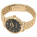 Buy Shop Coach Delancey Black Dial Gold Steel Strap Watch for Women - 14502813 USA Online