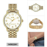 Buy Shop Coach Delancey Classic White Dial Gold Steel Strap Watch for Women - 14502261 USA Online