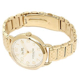 Buy Shop Coach Delancey Classic White Dial Gold Steel Strap Watch for Women - 14502261 USA Online