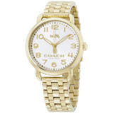 Buy Shop Coach Delancey Classic White Dial Gold Steel Strap Watch for Women - 14502261 USA Online