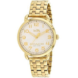 Buy Shop Coach Delancey Classic White Dial Gold Steel Strap Watch for Women - 14502261 USA Online