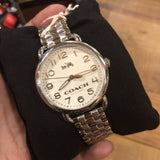 Buy Shop Coach Delancey Classic White Dial Silver Steel Strap Watch for Women - 14502260 USA Online