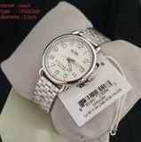 Buy Shop Coach Delancey Classic White Dial Silver Steel Strap Watch for Women - 14502260 USA Online