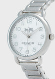 Buy Shop Coach Delancey Classic White Dial Silver Steel Strap Watch for Women - 14502260 USA Online