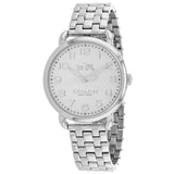 Buy Shop Coach Delancey Classic White Dial Silver Steel Strap Watch for Women - 14502260 USA Online
