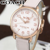 Buy Shop Coach Delancey Cream Dial Blush Pink Leather Strap Watch for Women - 14502750 USA Online