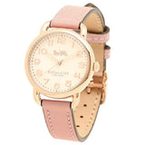 Buy Shop Coach Delancey Cream Dial Blush Pink Leather Strap Watch for Women - 14502750 USA Online