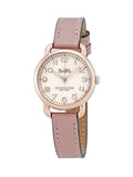 Buy Shop Coach Delancey Cream Dial Blush Pink Leather Strap Watch for Women - 14502750 USA Online