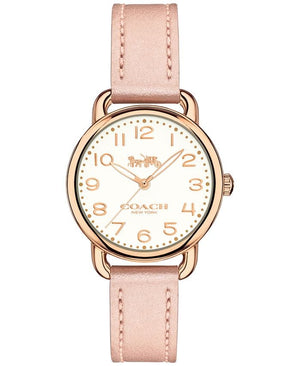 Buy Shop Coach Delancey Cream Dial Blush Pink Leather Strap Watch for Women - 14502750 USA Online