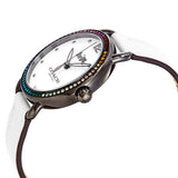 Coach Delancey Crystals White Dial White Leather Strap Watch For Women - 14502888