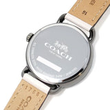 Buy Shop Coach Delancey Crystals White Dial White Leather Strap Watch For Women - 14502888 USA Online