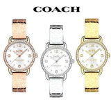 Buy Shop Coach Delancey Diamonds Silver Dial Gold Steel Strap Watch for Women - 14502354 USA Online