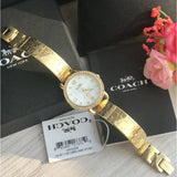 Buy Shop Coach Delancey Diamonds Silver Dial Gold Steel Strap Watch for Women - 14502354 USA Online
