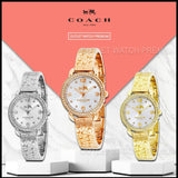 Buy Shop Coach Delancey Diamonds Silver Dial Gold Steel Strap Watch for Women - 14502354 USA Online