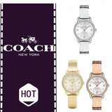 Buy Shop Coach Delancey Diamonds Silver Dial Gold Steel Strap Watch for Women - 14502354 USA Online