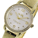 Buy Shop Coach Delancey Diamonds Silver Dial Gold Steel Strap Watch for Women - 14502354 USA Online