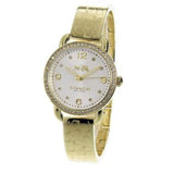 Buy Shop Coach Delancey Diamonds Silver Dial Gold Steel Strap Watch for Women - 14502354 USA Online