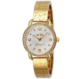 Buy Shop Coach Delancey Diamonds Silver Dial Gold Steel Strap Watch for Women - 14502354 USA Online