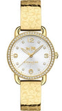 Buy Shop Coach Delancey Diamonds Silver Dial Gold Steel Strap Watch for Women - 14502354 USA Online
