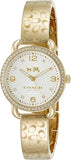 Buy Shop Coach Delancey Diamonds Silver Dial Gold Steel Strap Watch for Women - 14502354 USA Online