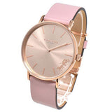 Buy Shop Coach Delancey Gold Dial Pink Leather Strap Watch for Women - 14503332 USA Online