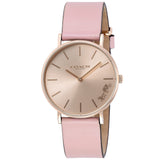 Buy Shop Coach Delancey Gold Dial Pink Leather Strap Watch for Women - 14503332 USA Online