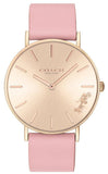 Buy Shop Coach Delancey Gold Dial Pink Leather Strap Watch for Women - 14503332 USA Online
