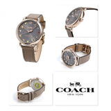 Buy Shop Coach Delancey Grey Dial Brown Leather Strap Watch for Women - 14502797 USA Online